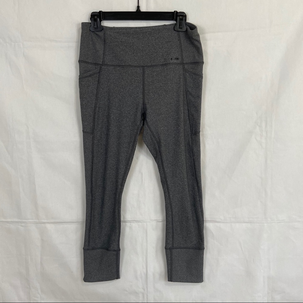 RBX Gray Active Leggings with Side Pockets Size L